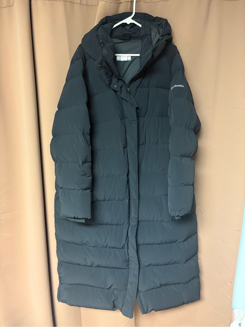 Columbia Women's Amaze Puff Long Hooded Jacket Size 3XL Down Full Length